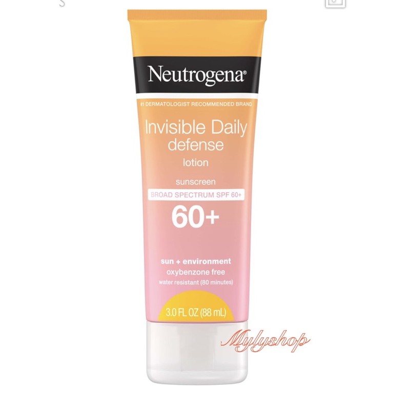 Kem chống nắng dưỡng chất Neutrogena Invisible Daily Defense 60+ 88ml