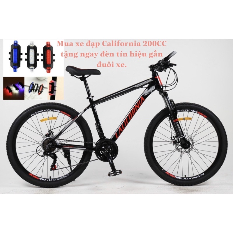 (Sỉ Lẻ) Xe đạp  California 200CC nhập khẩu chính hãng cao cấp.Khung hợp kim nhôm không mối hàn.Bộ chuyển động Shimano.