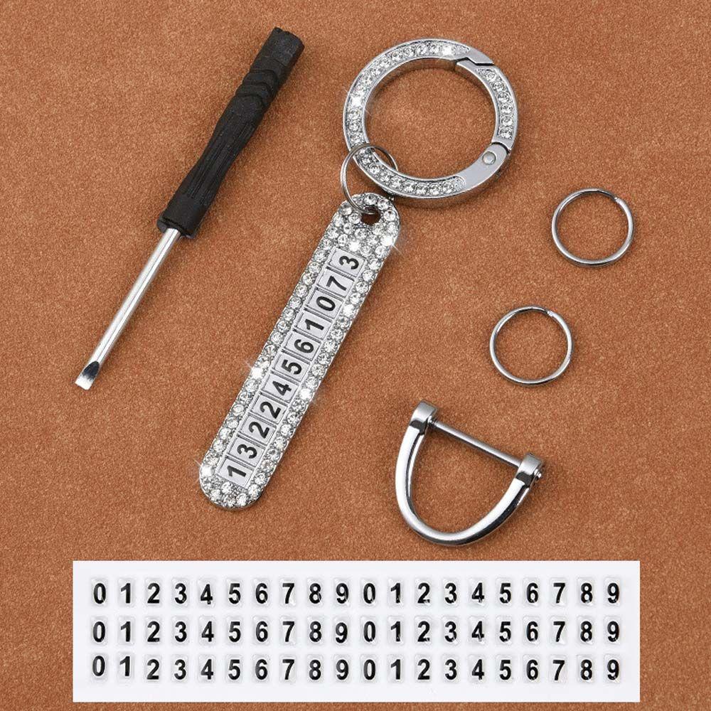 MXGOODS Giá Đỡ Điện Thoại / Chìa Khóa Có Số Điện Thoại Thời Trang Cho Nam Và Nữ