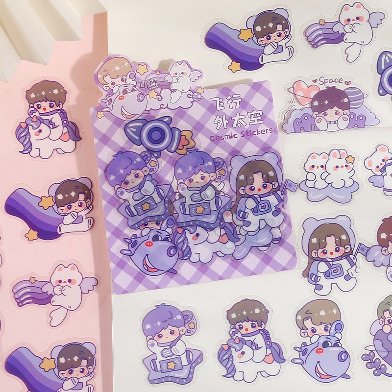 Bộ 40 Sticker Hoạt Hình Xinh Xắn Chống Thấm Nước