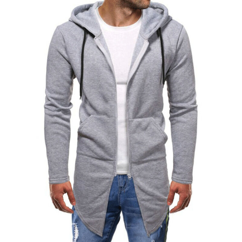Áo Khoác Hoodie Tay Dài Phối Khóa Kéo Thời Trang Thu Đông Cho Nam | BigBuy360 - bigbuy360.vn