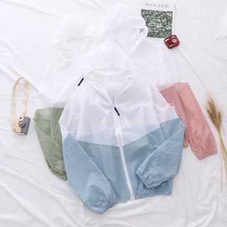 Áo khoác dù mỏng nhẹ đi biển mix màu cá tính ak03