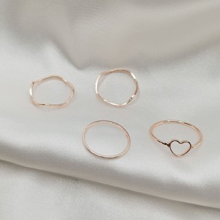 Set 4 nhẫn mảnh basic (SNCN06)