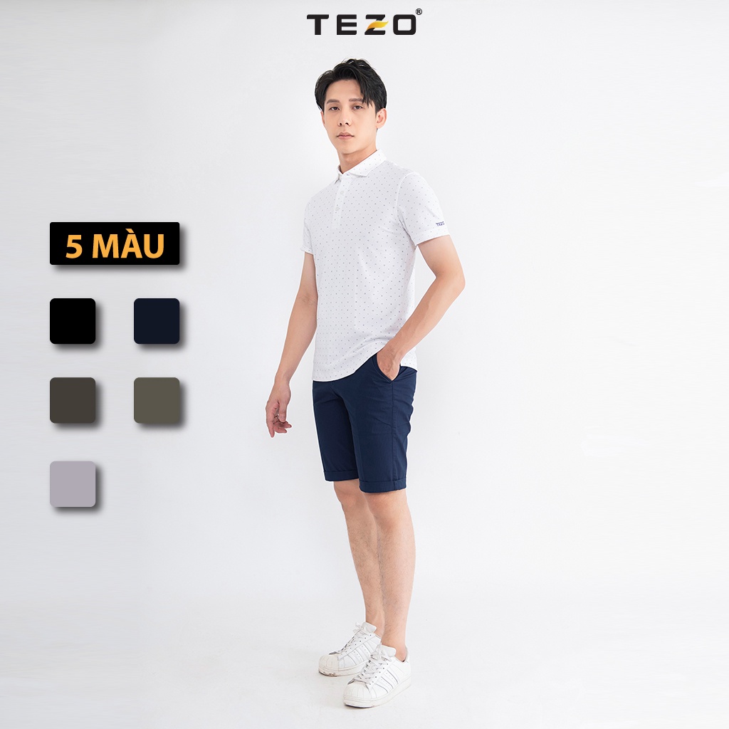 Quần kaki nam TEZO, quần đùi nam thể thao 5 màu trẻ trung, lịch sự.