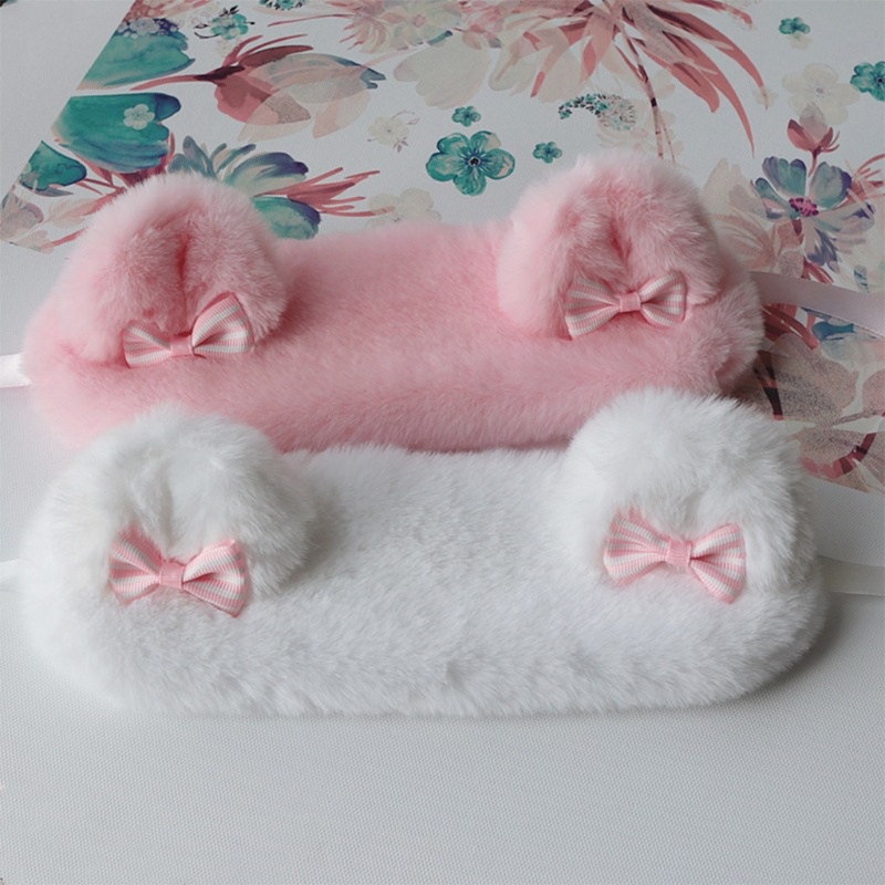 Băng đô cài tóc hình tai thú bằng lông nhung dùng hóa trang Halloween