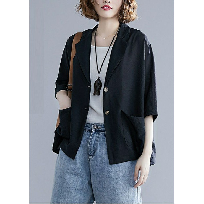 Áo vest blazer dáng lửng tay lỡ