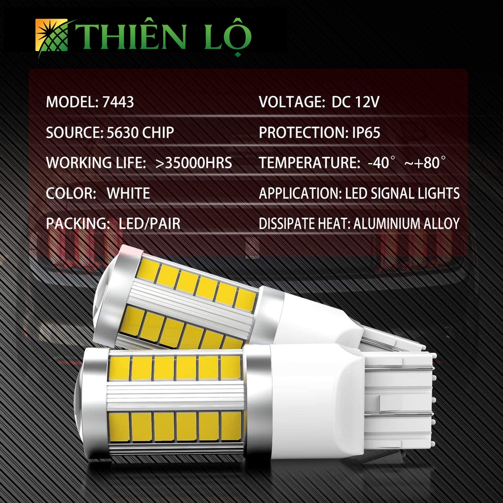 01 Đèn LED Phanh Xe Hơi T20 7443 7440 đèn thắng, hậu, stop, lùi siêu sáng - Sản phẩm cao cấp của Thiên Lộ