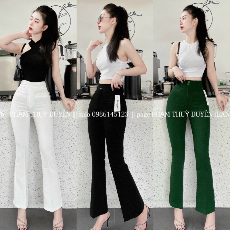 QUẦN LOE VẢI 2 CÚC CẠP CAO TÚI NGANG THỜI TRANG CÔNG SỞ MS13291