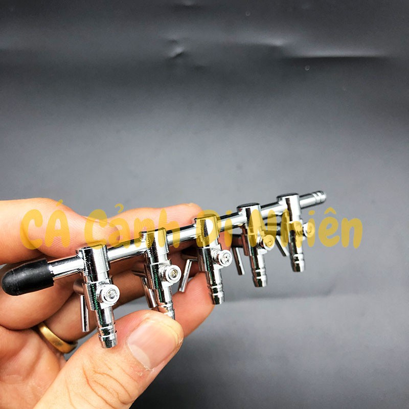 [G01] Van khóa Inox chia khí Oxy/Co2 cho ống dây 4 ~ 6 li hồ cá cảnh S026