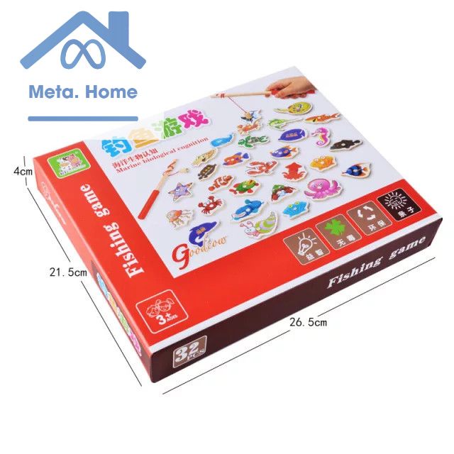 ĐỒ CHƠI CÂU CÁ GỖ FISHING GAME - GỖ, NAM CHÂM