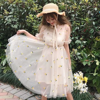 Đầm ulzzang lưới hình 🍍