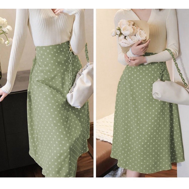 Chân váy G58 chấm bi nhiều màu nhận may theo đơn của khách hàng  - GEM Fashion
