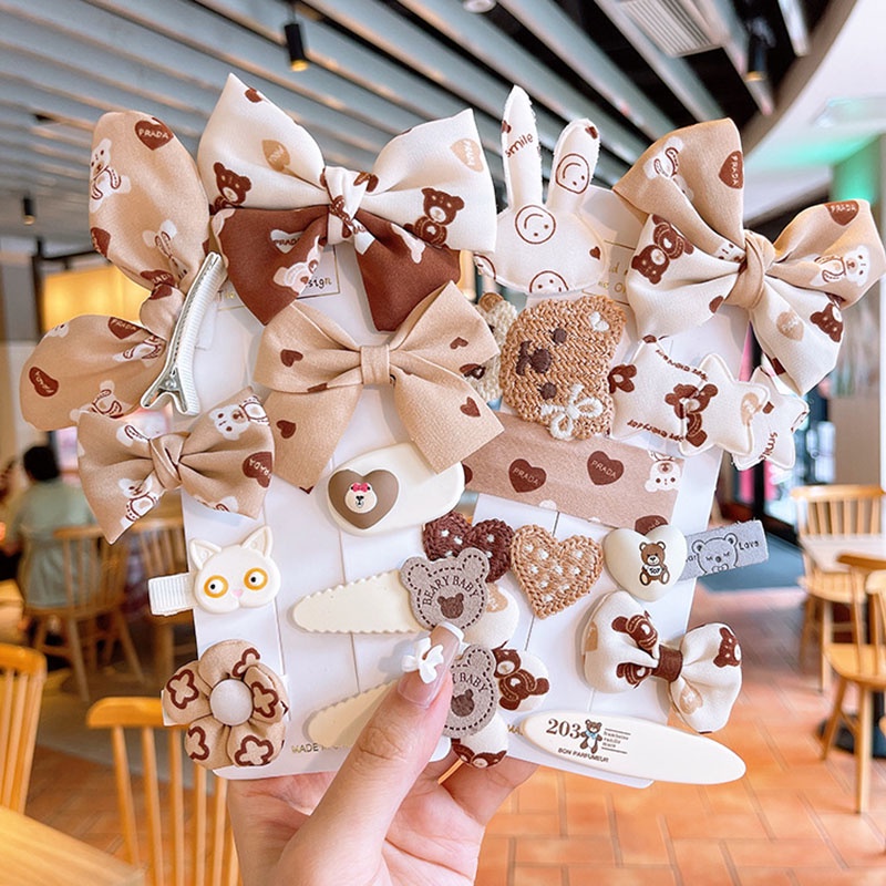 Set kẹp tóc hình nơ xinh xắn cho bé gái