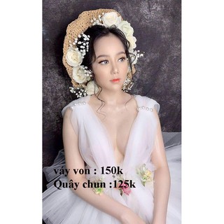 Váy voan chụp hình studio