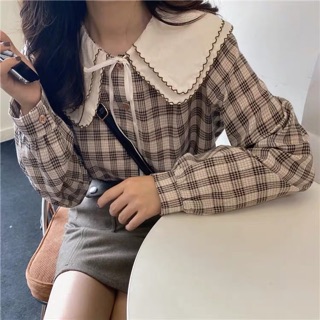 Áo sơ mi kẻ cổ bèo