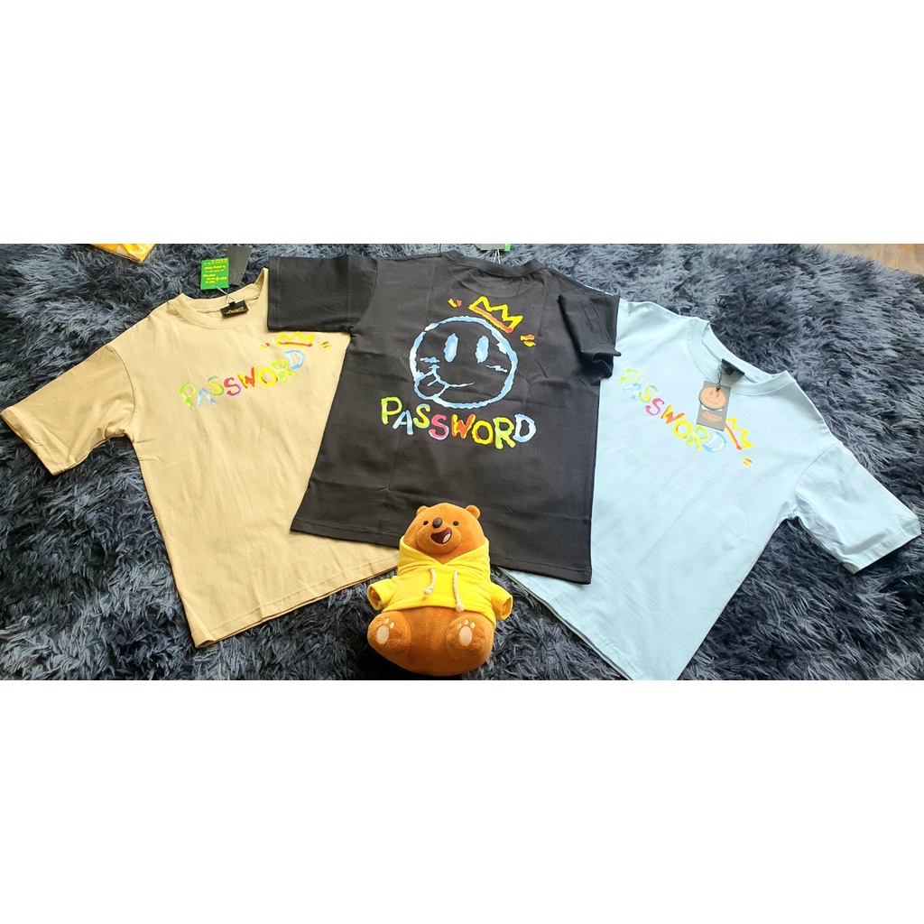 Áo thun Drew in hình mặt cười vương miện