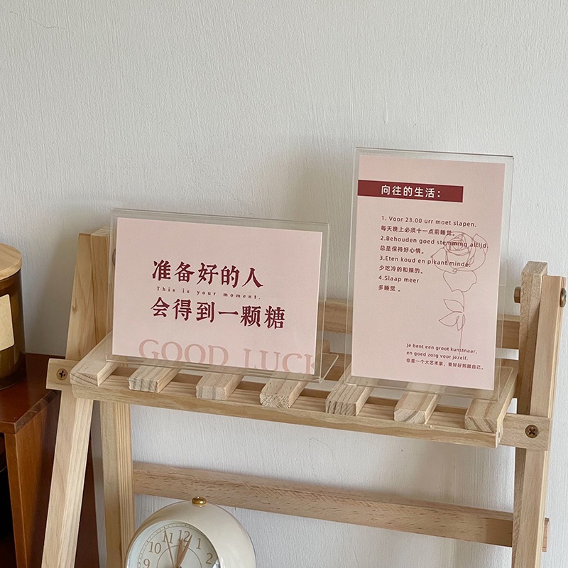 Giá Đỡ Ảnh Hình Chữ L Trong Suốt Thiết Kế Sáng Tạo DIY