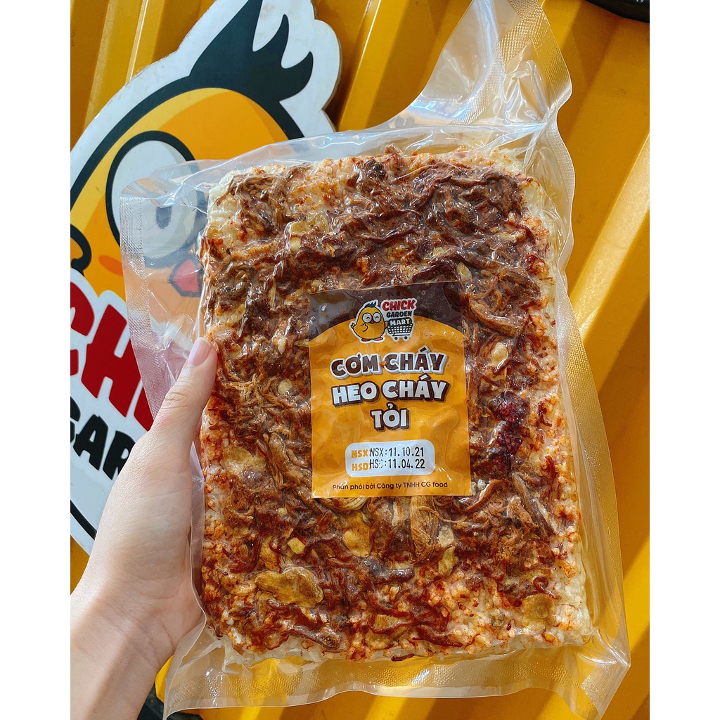 (Rẻ Vô Địch) Cơm Cháy Heo Cháy Tỏi Chick Garden - Heo Cháy Tỏi - Ngon Giòn Đặc Biệt