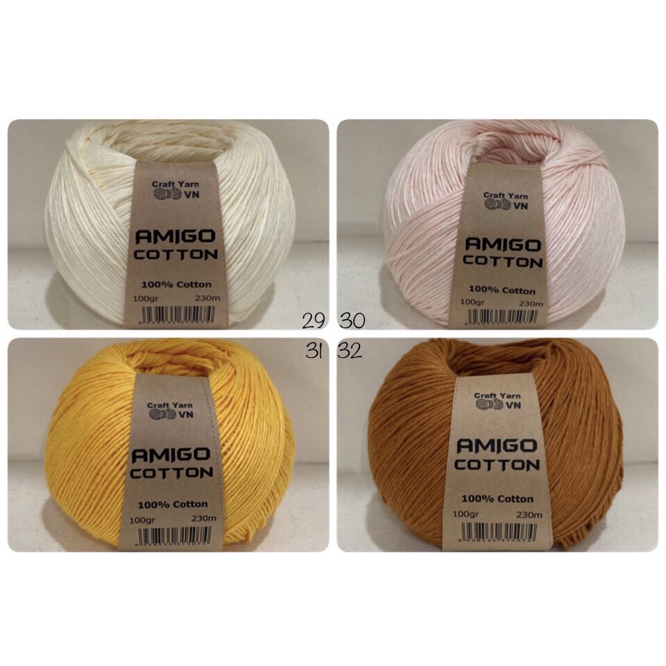 Sợi Amigo Cotton (bảng màu đầy đủ)