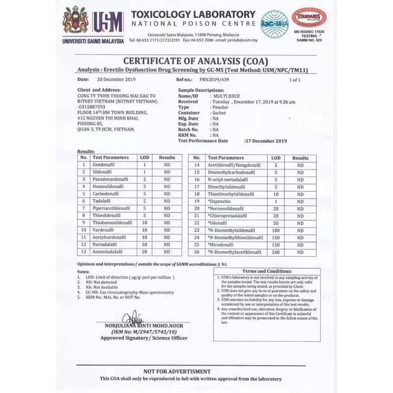 Thảo dược Multi Juice Bitney