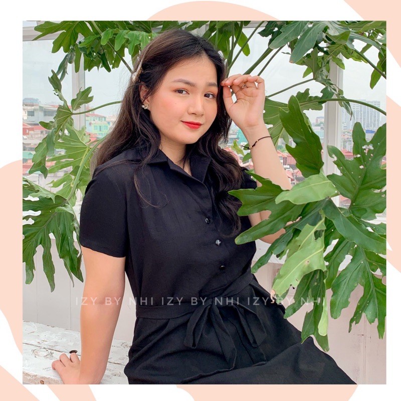 VÁY ĐẦM BIGSIZE CÓ CỔ DÁNG SUÔNG DÂY ĐAI BUỘC 2 KIỂU - DAILY DRESS - IZYBYNHI | BigBuy360 - bigbuy360.vn