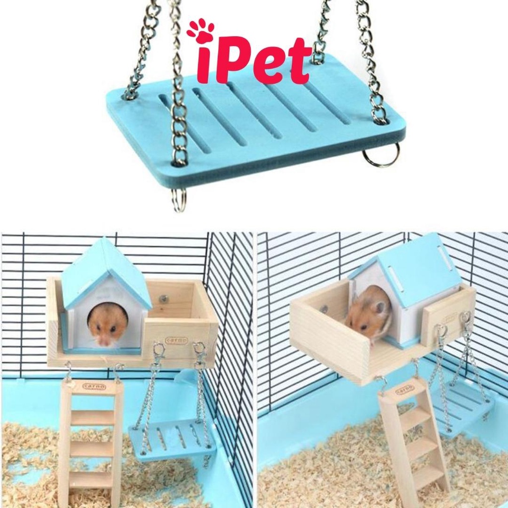 Xích Đu Gỗ Đồ Chơi Cho Chuột Hamster - iPet Shop