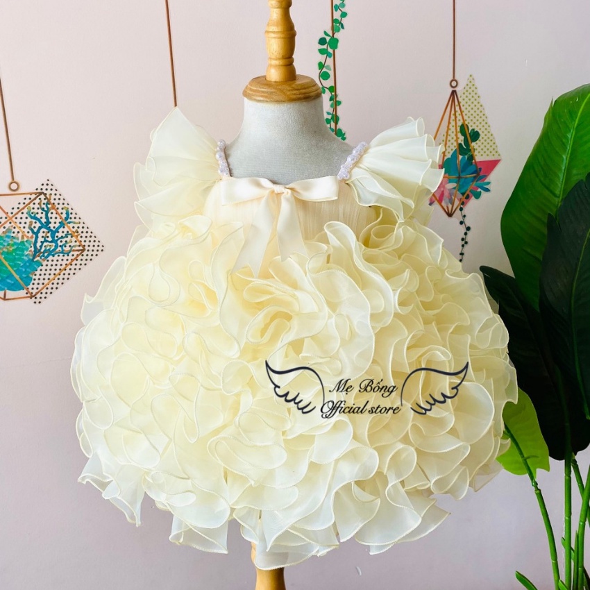 Đầm Phồng Tự Nhiên Cho Bé -Thời Trang Cho Bé-Váy Thiết Kế-Váy Công Chúa Bé Gái 1 Tuổi-Mẹ BốngPrincess dress