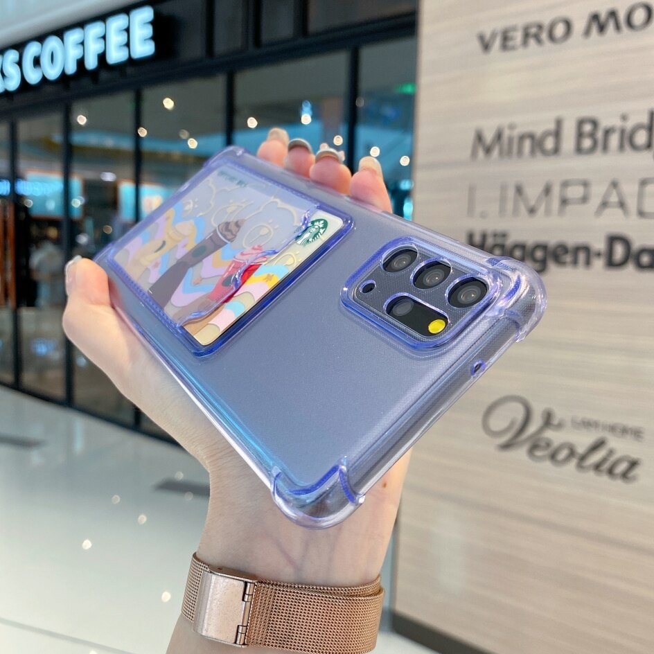 Ốp điện thoại chống sốc có ngăn để thẻ bảo vệ cho Samsung Galaxy Note 10 20 Ultra S10 S10 Plus Note10 Plus Note20