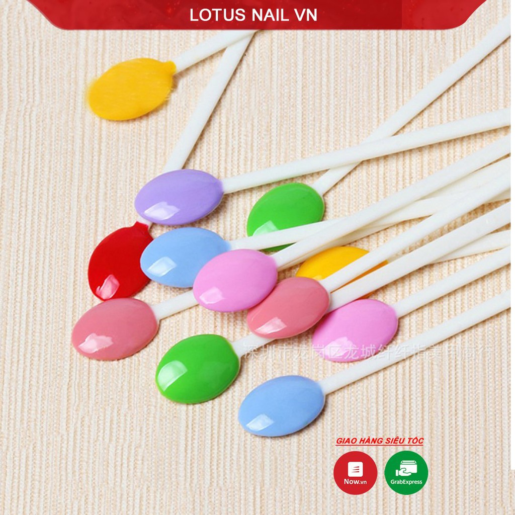 Que móng tròn làm mẫu nail, học nail túi 100 que