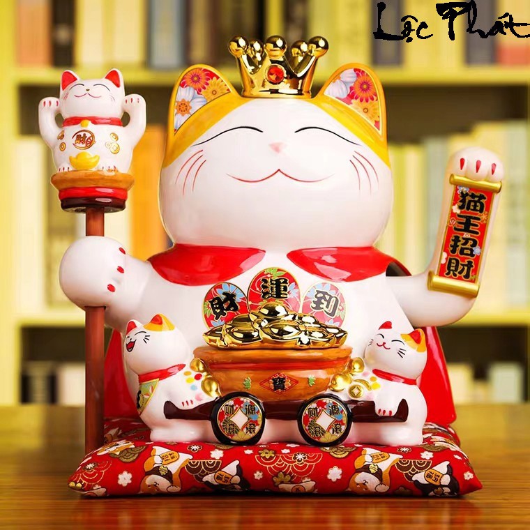 Mèo Thần Tài Vua Chúa Vẫy Tay - Cao 28cm | BigBuy360 - bigbuy360.vn