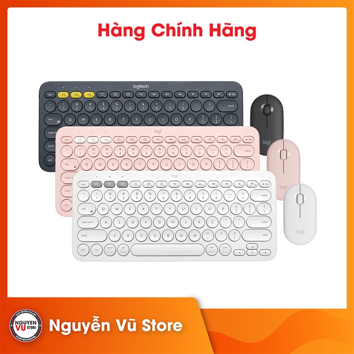 Bộ bàn phím không dây Logitech K380 + Chuột không dây Logitech M350 Hàng chính hãng