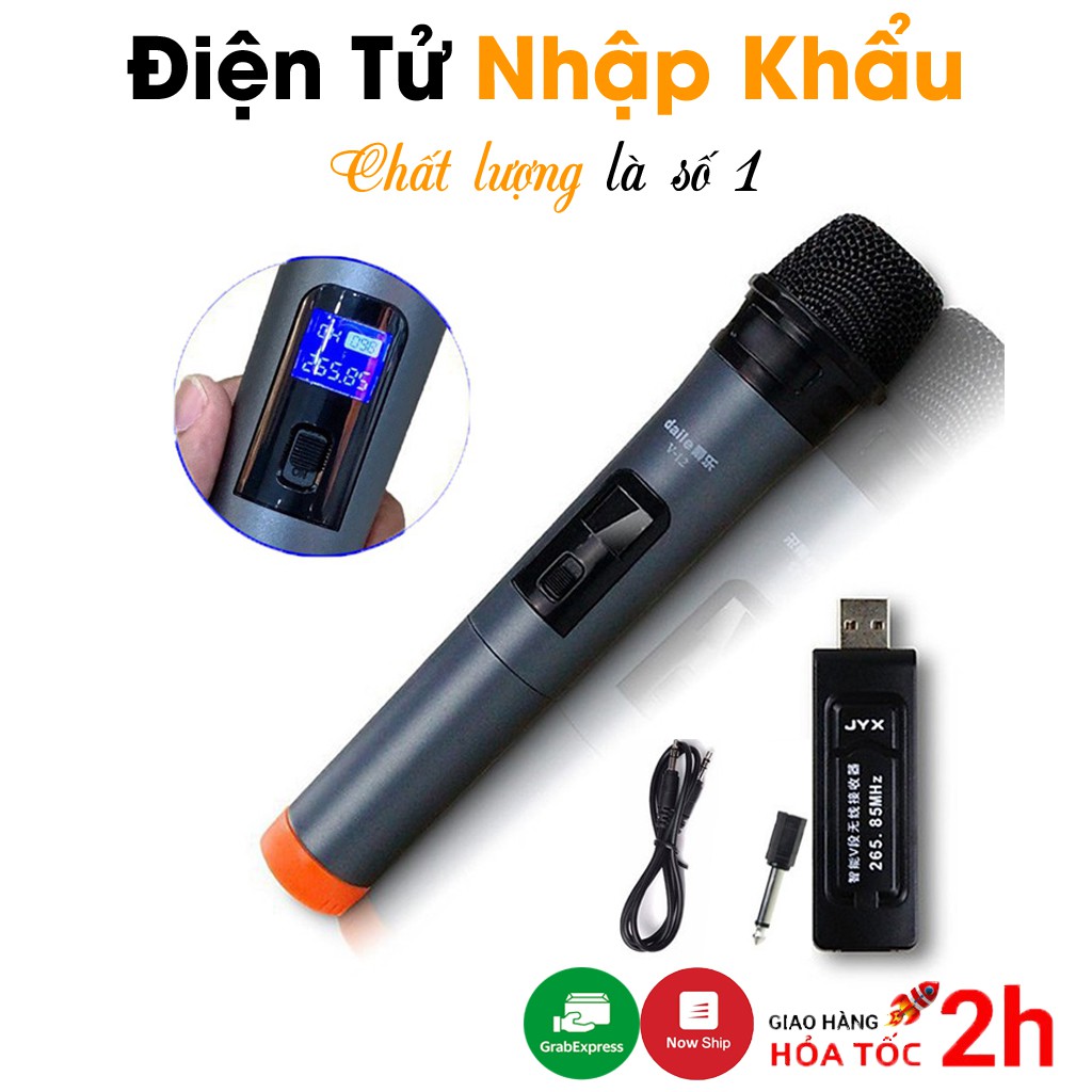 [Mã ELHACE giảm 4% đơn 300K] Micro Không Dây Đa Năng V12 Chuyên Dùng Cho Loa Thùng, Màn Hình LED - Chất lượng