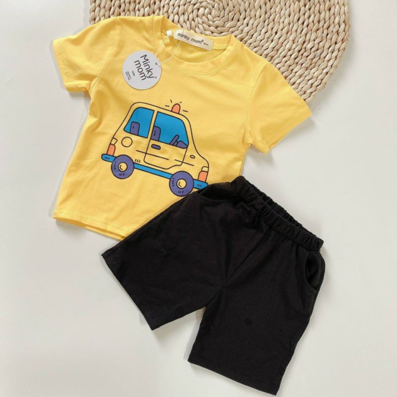 bộ cotton hình thú hình ô tô cao cấp