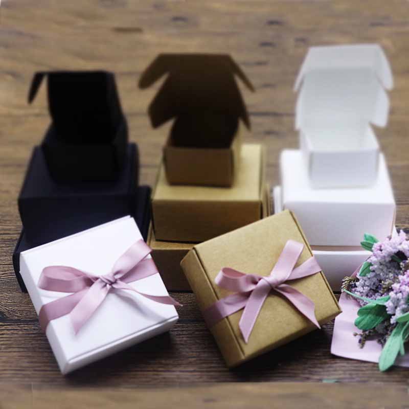 Set 10 Hộp Giấy Kraft Nhiều Kích Cỡ Đựng Quà/Trang Sức