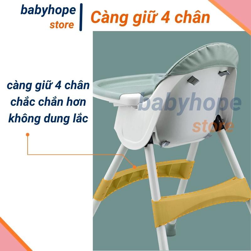 Ghế ăn dặm cho bé đa năng cao cấp Babyhope thiết kế chân điều chỉnh độ cao kèm mặt bàn dành cho bé từ 6 tháng chịu lực t