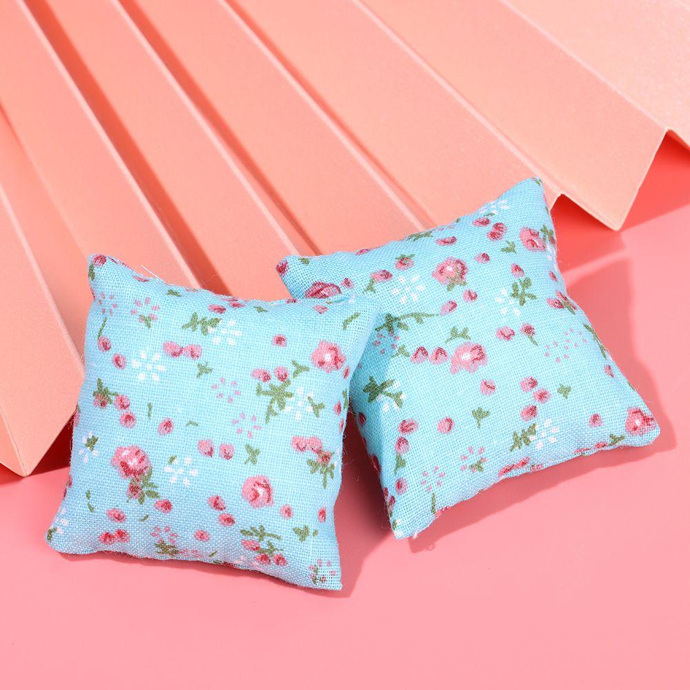 RAINBOW Set 2 Gối Sofa Mini Tỉ Lệ 1: 12 Trang Trí Nhà Búp Bê