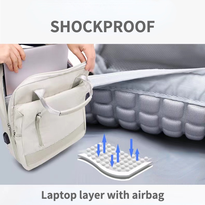 MINGKE Ba Lô Đựng Laptop 13/14/15.6 inch Đa Năng Chống Thấm Nước Có Cổng Sạc USB Thời Trang Hàn Quốc Cho Nữ