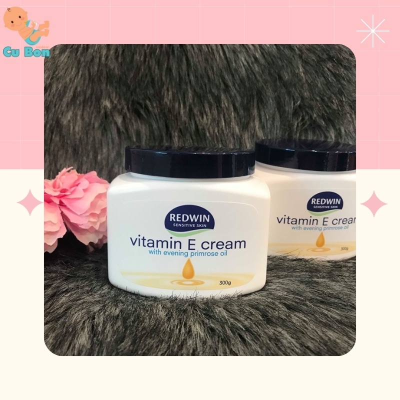 Kem dưỡng da mặt toàn thân REDWIN Vitamin E Cream 300g của úc giúp làn da trắng sáng mịn màng chăm sóc giữ ẩm tự nhiên