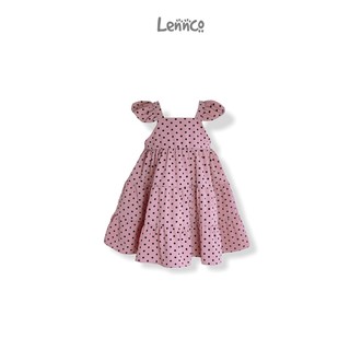 Váy đũi Lennco hồng chấm bi xoè 3 tầng cho bé gái (13-17kg)