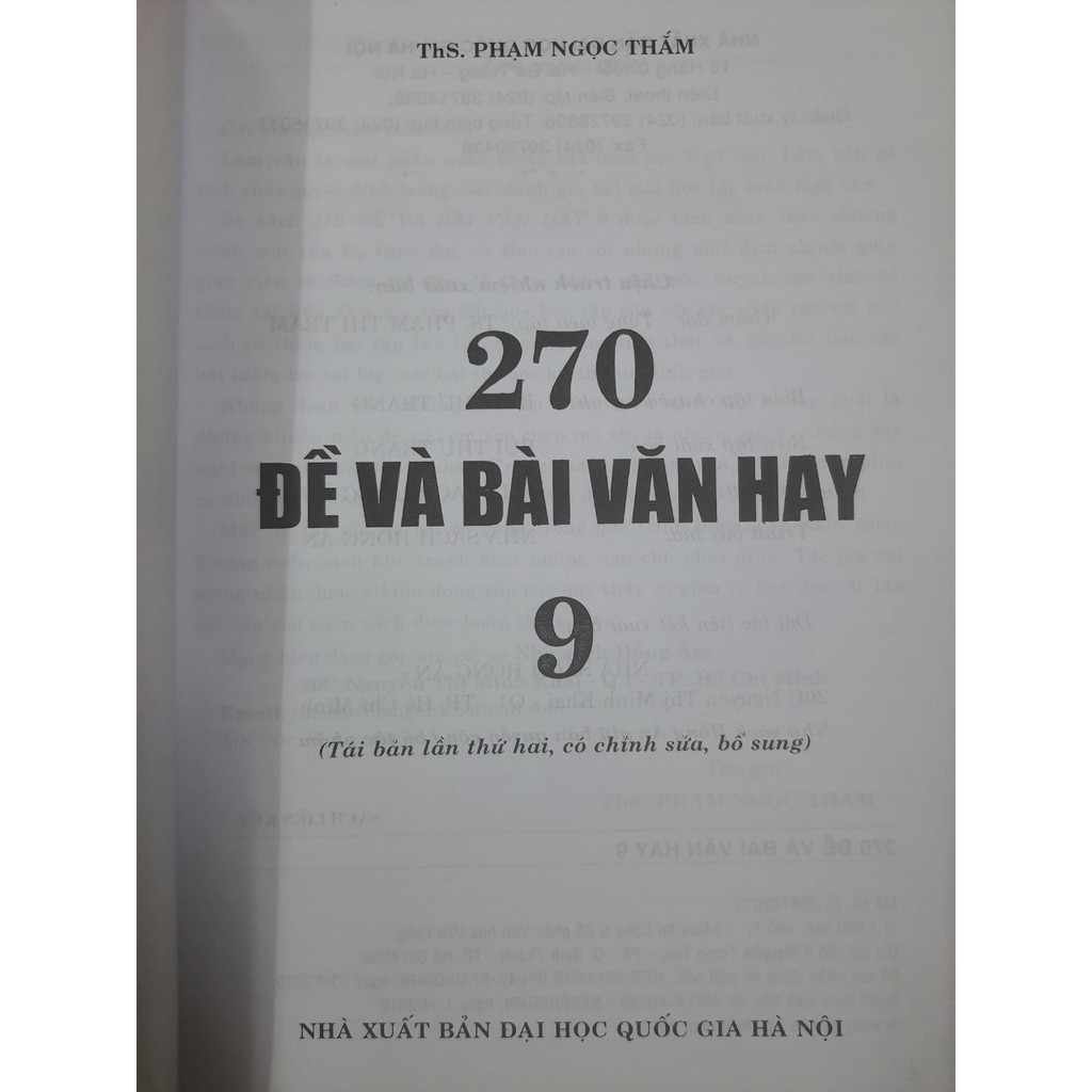 Sách - 270 Đề &amp; Bài Văn Hay 9