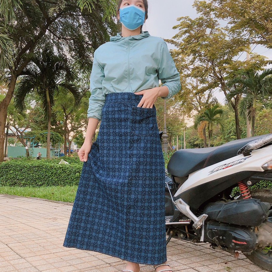 Váy Chống Nắng Jean ,Chân Váy Nữ PINA Cao Cấp Nhiều Mẫu Mã Mềm Mại 3 Kiểu Dáng Bấm Nút, Dán, Dây Buột.
