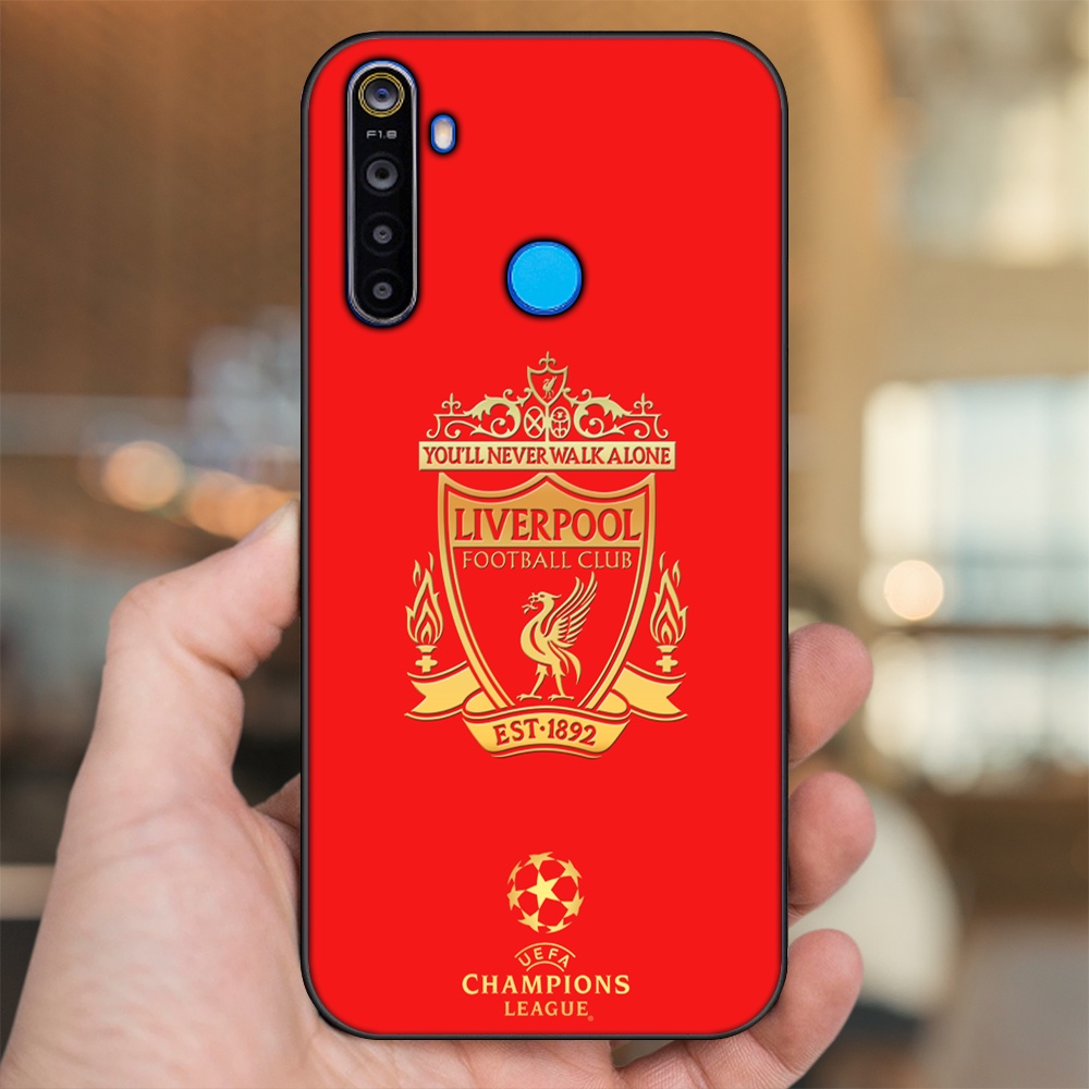 Ốp lưng Realme 5, 5 Pro viền đen in hình Liverpool FC