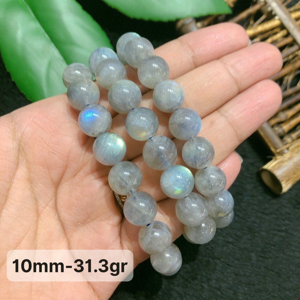 Vòng Tay XàCừ Ánh Xanh Đẹp Lung Linh Size 5-11mm Chuẩn 2A