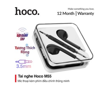⚡NowShip⚡ TAI NGHE ÂM THANH HAY HOCO M55 NHÉT TAI DÂY CÓ MIC JACK 3.5mm cho Điện Thoại IPhone Android - H2N