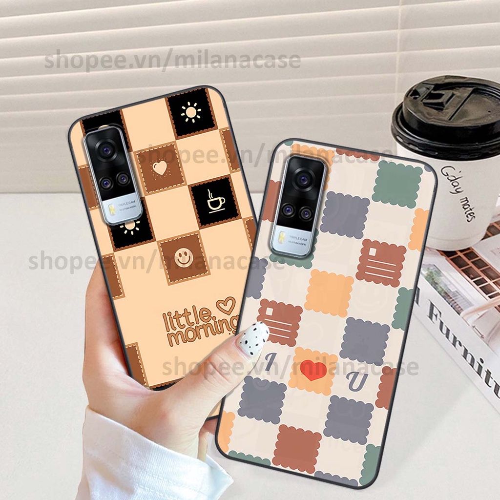 Ốp Vivo Y51 2020 caro họa tiết nhiều màu sắc siêu đẹp thời trang cá tính