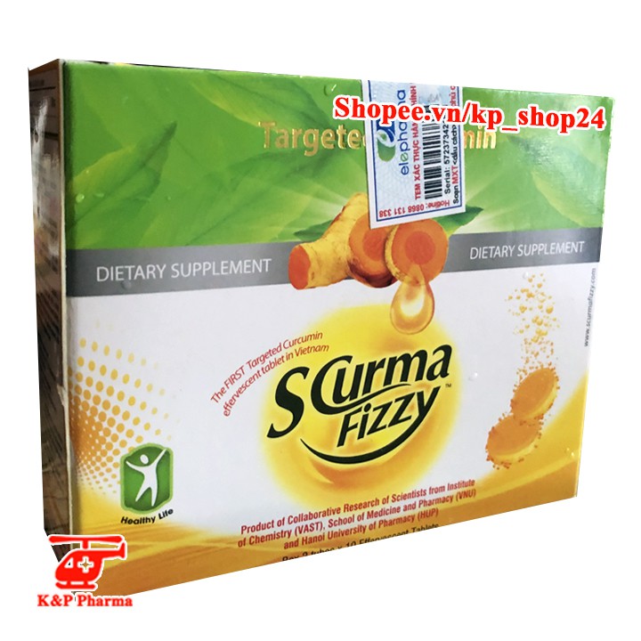 ✅  SCurma Fizzy – Viên sủi nghệ Nano Curcumin giảm đau viêm loét dạ dày, tá tràng, trào ngược thực quản
