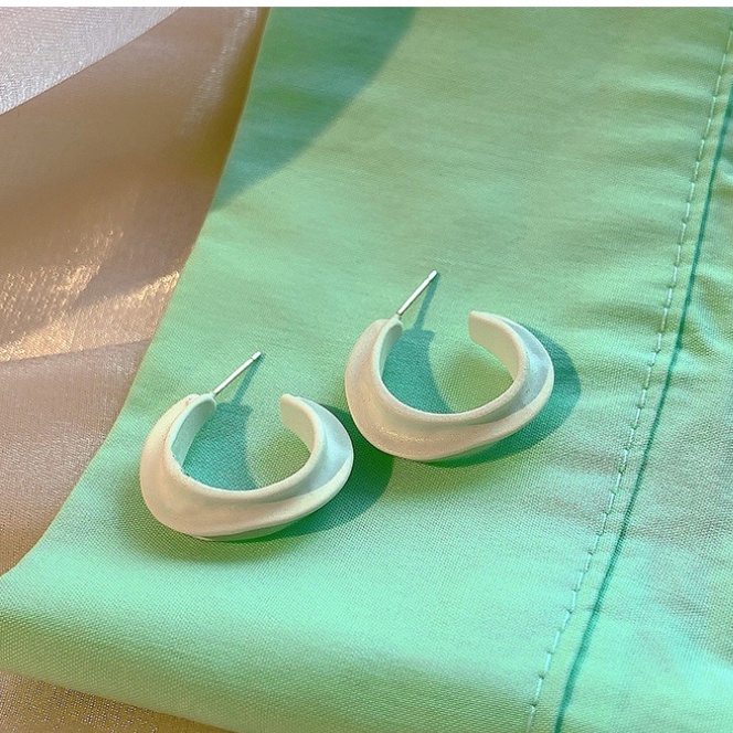 Bông Tai Mạ Bạc 925 Hình Hoa Đính Đá Đơn Giản Phong Cách Hàn Quốc