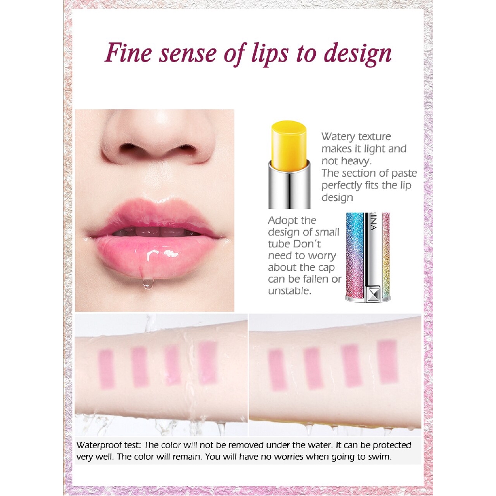 SENANA Starry sky Discoloration Lipstick Moisturizing Nourishing Lip Balm Long-lasting  Improve peel Lip care make up