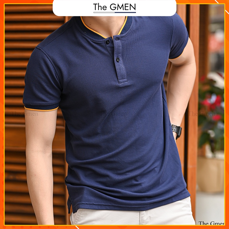 Áo Polo nam The GMEN Slimfit Polo Shirt 100% cotton, thiết kế cổ trụ 3 hàng nút