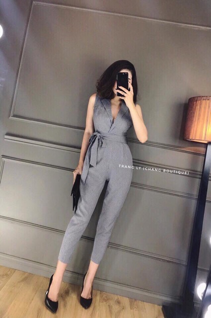 Jumpsuit cổ vest